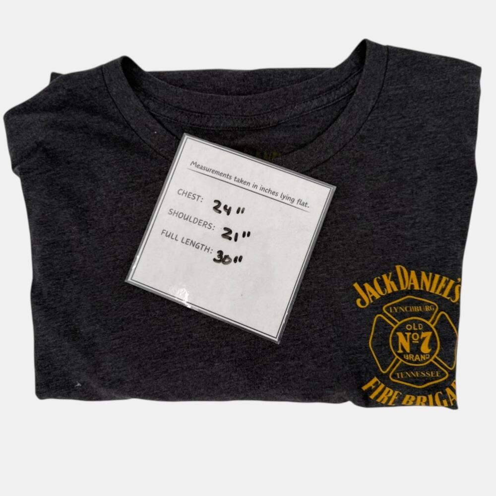 Jack Daniel’s Men’s XXL Fire Brigade TN Graphic T Shirt Gray Whiskey Tee - Picture 6 of 6
